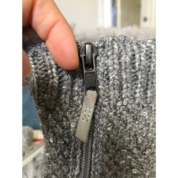 UGG Australia gray kids Sequin Boots 1104669K size 3 eu35 - Picture 7 of 10